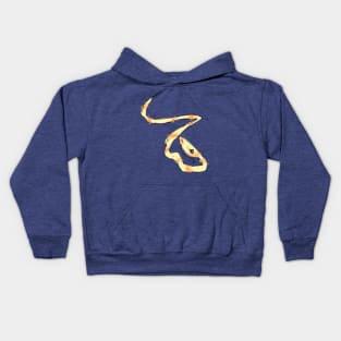 Yellow Sketchy Snake Kids Hoodie